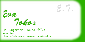 eva tokos business card